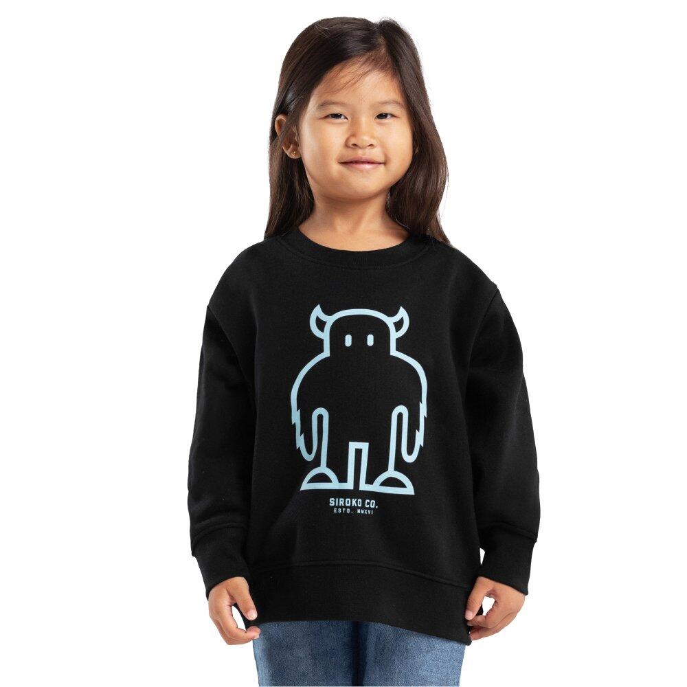 SIROKO Kids Lifestyle Girls’ crew neck sweatshirt Furry-G Black