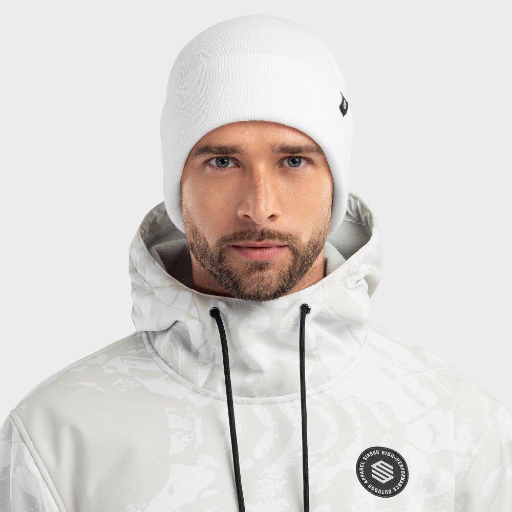 Heren en Dames Wintersport Wintermuts Snowflake White Wit 3/7