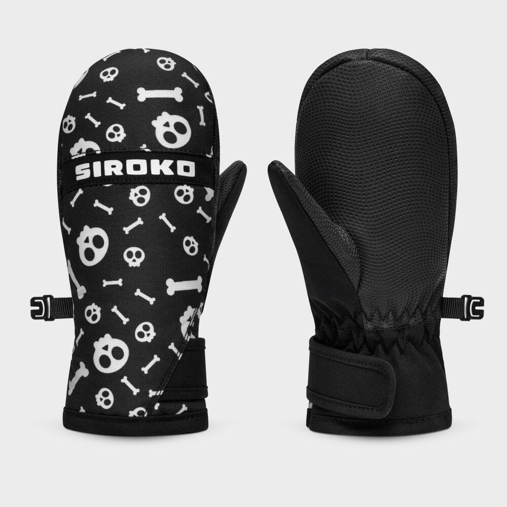 Kinderen Wintersport snowboard- en skiwanten voor Spook Zwart 3/7