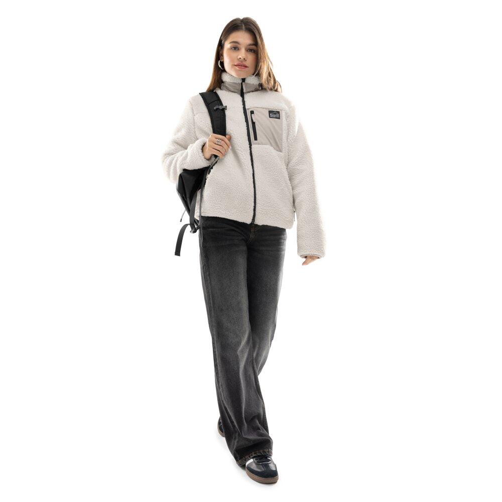 Veste sherpa femme Lifestyle Inari-W Beige 3/8