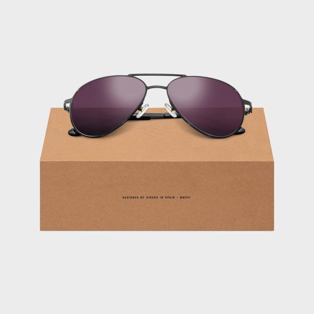 Lunettes de soleil Navigli Siroko aviator acier inoxydable noir 2/7