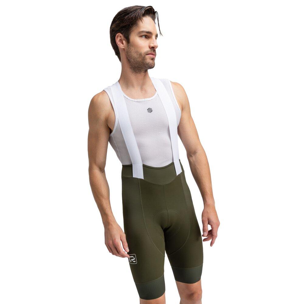 SIROKO Men Cycling 's bib shorts in recycled fabrics Basil Green