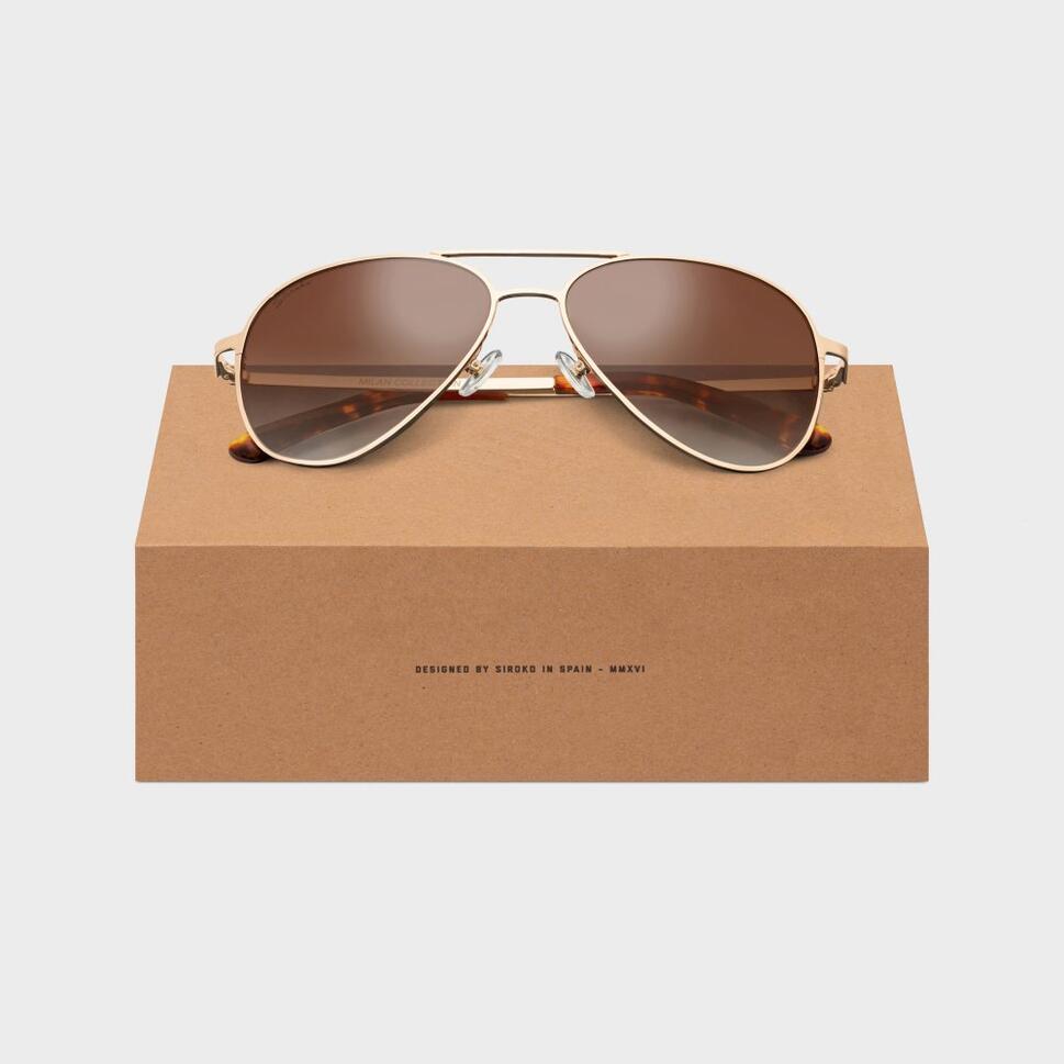 Okulary typu aviator ze stali nierdzewnej Lifestyle Siroko Sempione