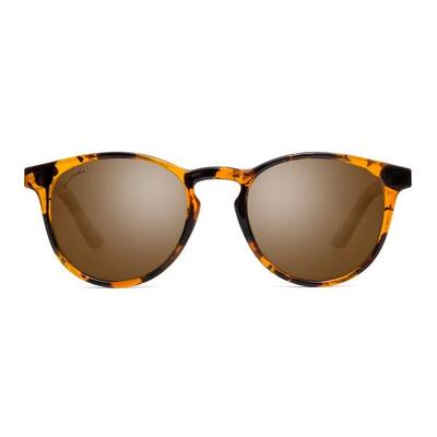 Heren en dames lifestyle ronde fashion zonnebril tarifa bruin