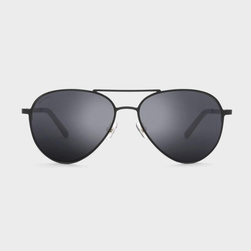 Ochelari de soare aviator din oțel inoxidabil Monza Negru