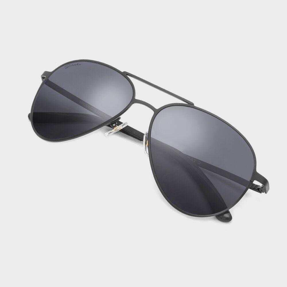 Lunettes de soleil aviateur acier inox Lifestyle Homme et Femme Monza Noir 3/7