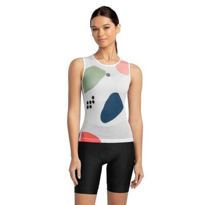 Maglia intima tecnica ciclismo da donna Camerig Bianco