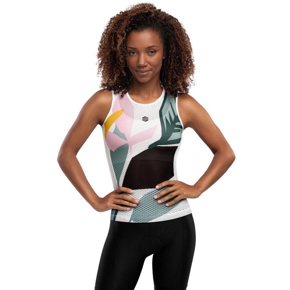 SIROKO Dames Wielrennen fiets ondershirt Amazonas Wit
