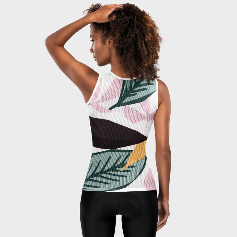 Dames Wielrennen fiets ondershirt Amazonas Wit