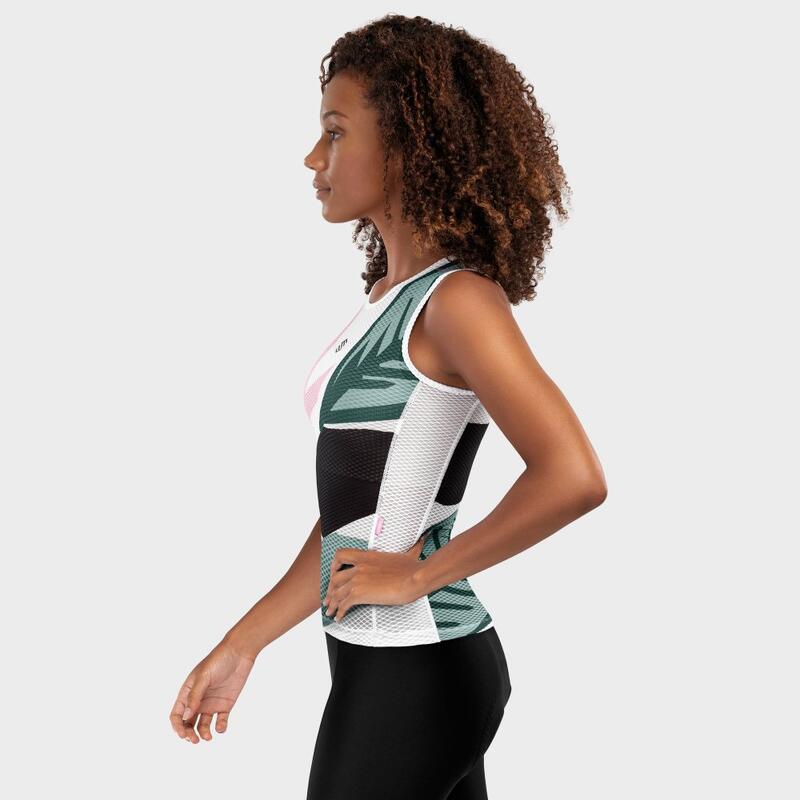 Dames Wielrennen fiets ondershirt Amazonas Wit
