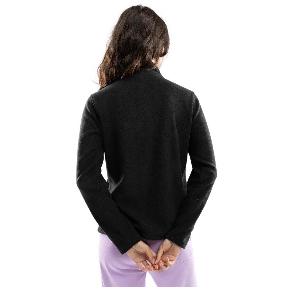Pile da donna con cerniera zip lunga Sport invernali Core Andermatt Nero 2/7