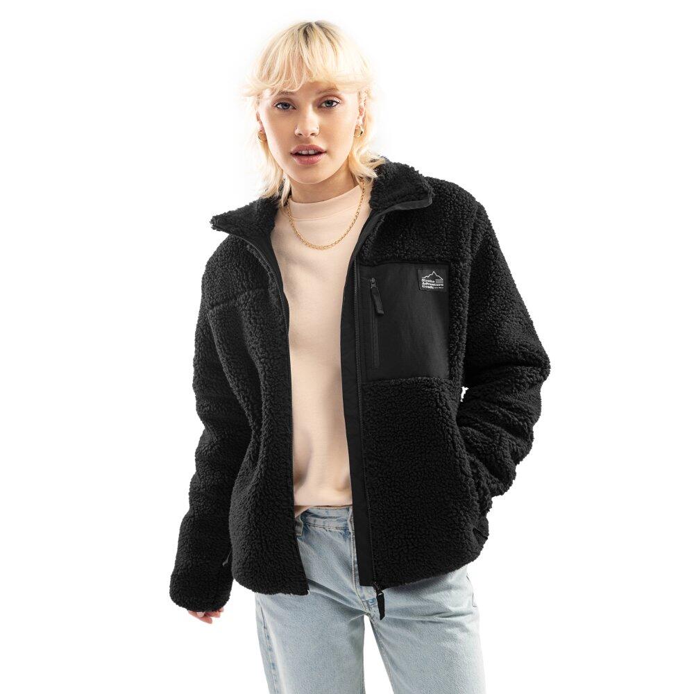 SIROKO Casaco de sherpa para mulher Lifestyle Blackcomb-W Preto