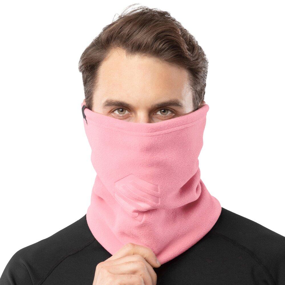 SIROKO Heren en Dames Wintersport Winter nekwarmer BLUNT Pink Kauwgom Roze