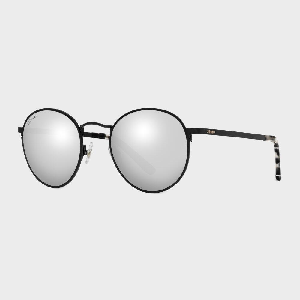 Lunettes de soleil rondes acier inox Lifestyle Homme et Femme Notting Hill Noir 2/7