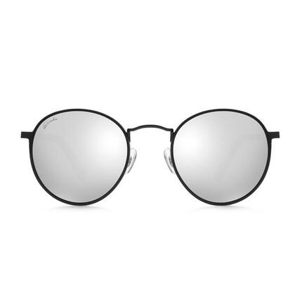 Lunettes de soleil rondes acier inox Lifestyle Homme et Femme Notting Hill Noir