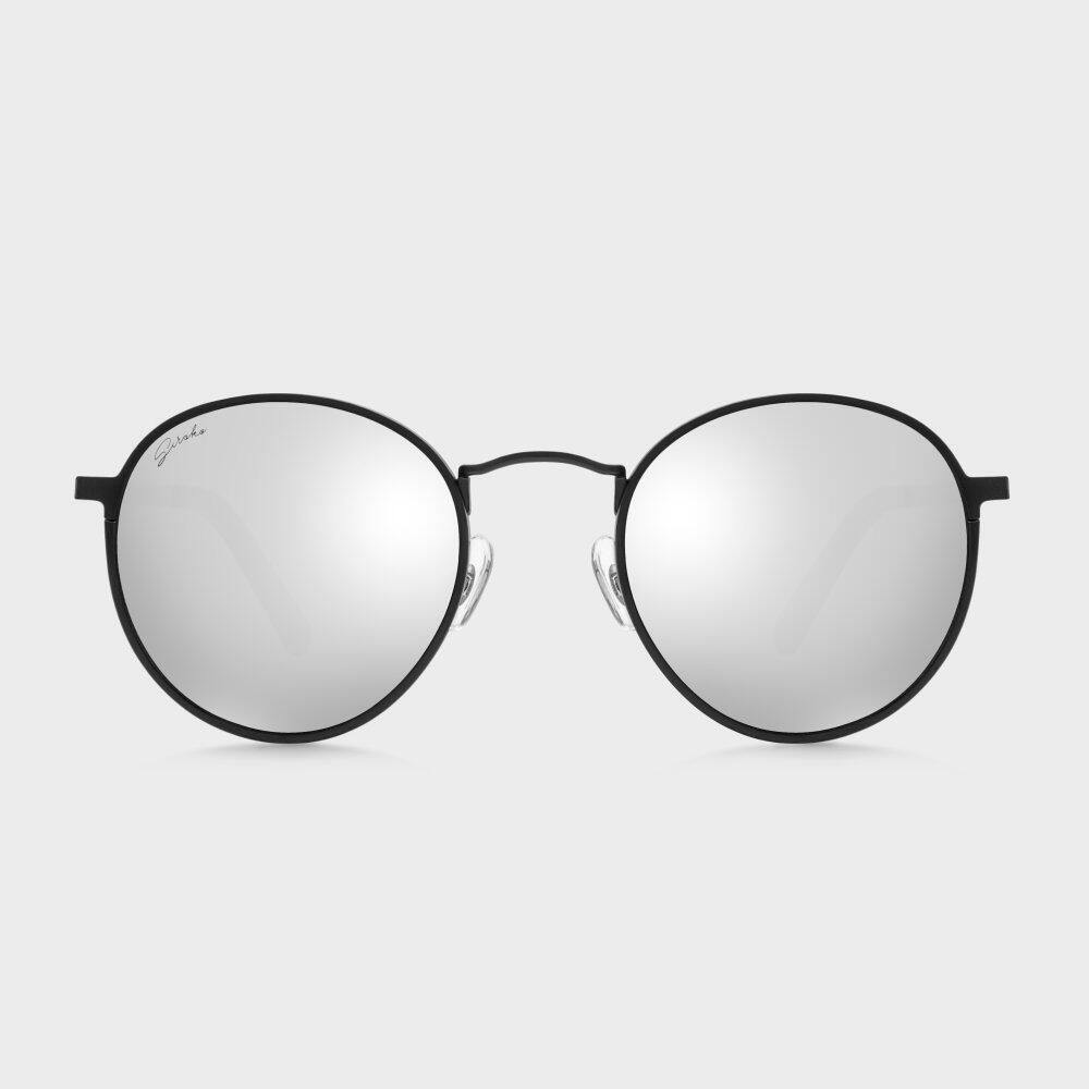 Lunettes de soleil rondes acier inox Lifestyle Homme et Femme Notting Hill Noir 3/7