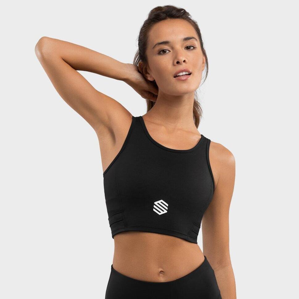 Stanik sportowy Fitness Siroko Crunch Black