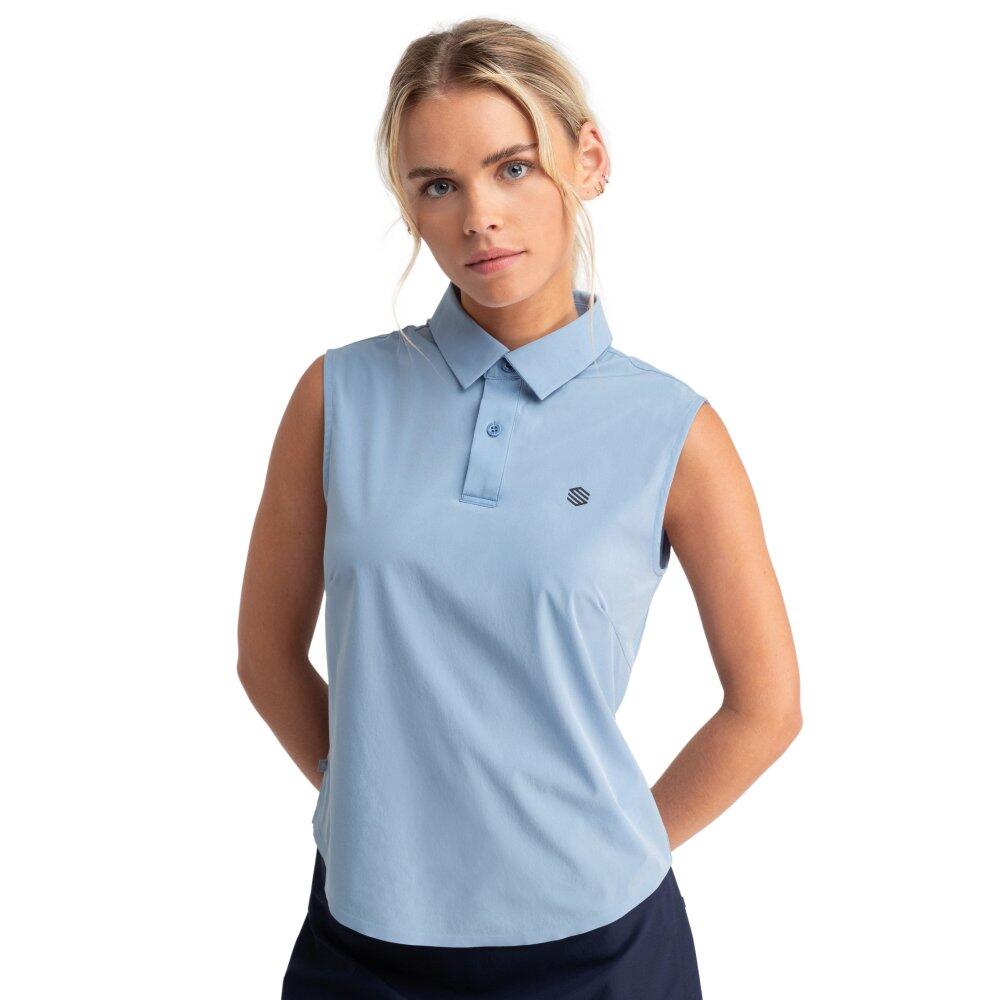 SIROKO Polo técnico sin mangas golf mujer Llorea Blue Azul
