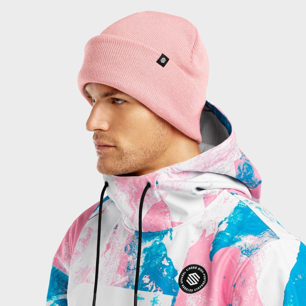 Bonnet hiver Sports d'hiver Homme et Femme Snowflake Pink Rose Bonbon 4/7