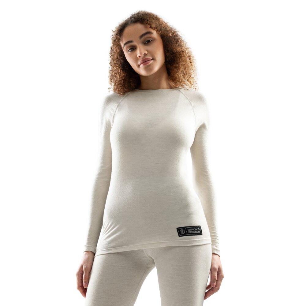 SIROKO Damen Wintersport baselayer aus wolle für Ultimate Silt Beige