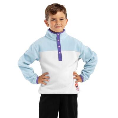 Kinderen wintersport dikke fleece trui voor jongens charm blauw