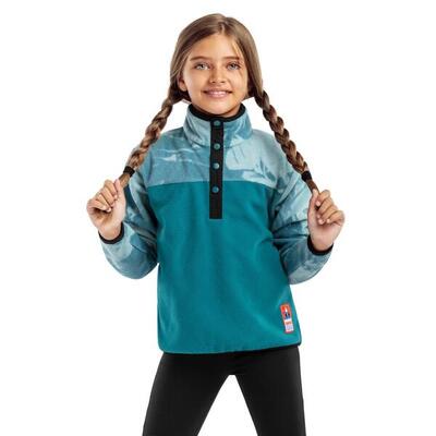 Kinderen wintersport dikke fleece trui voor meisjes jumbo-g groen