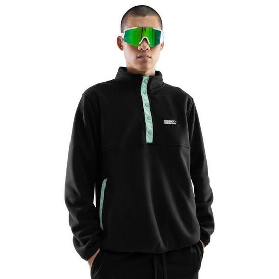 Felpa in pile spessa da uomo Sport invernali Stowe Nero