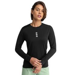 T-shirt cyclisme gravel manches longues femme Alder Noir