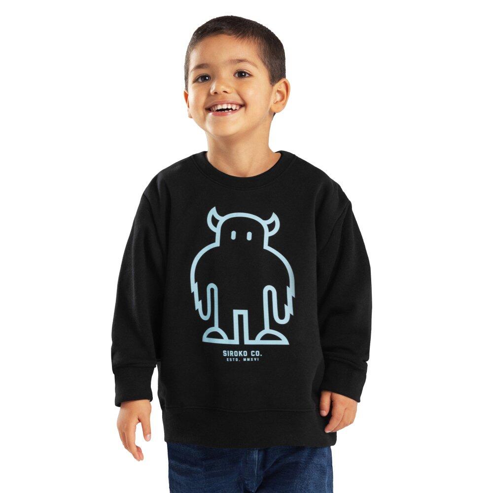SIROKO Kids Lifestyle Boys’ crew neck sweatshirt Furry Black
