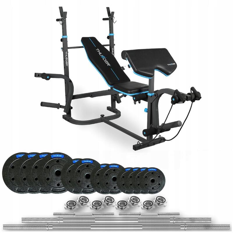 Zestaw kulturystyczny Thunder SET-VIGOR-B-07-105KG z ławką