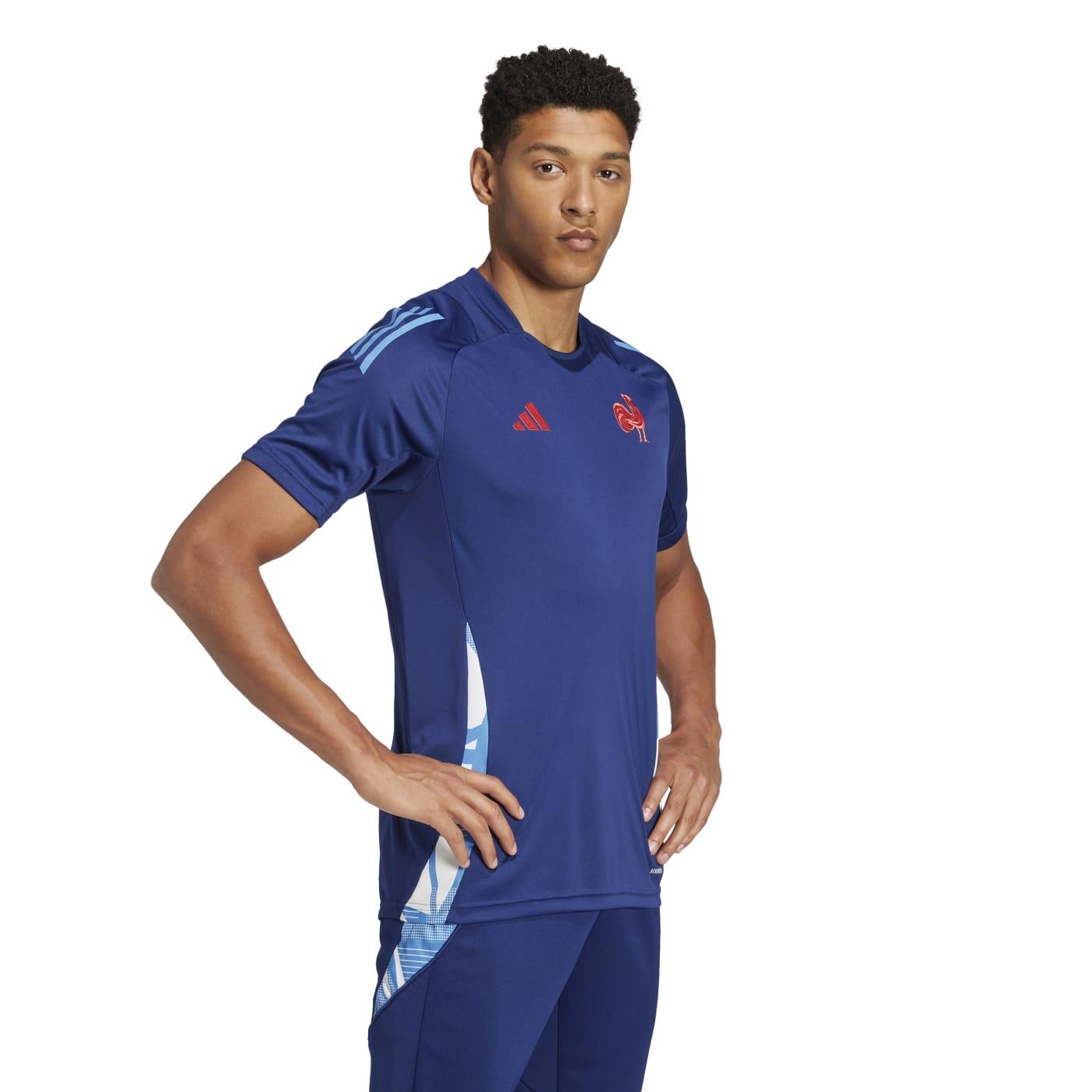T-shirt d'entraînement Adidas de l'Équipe de France Marine 2/6