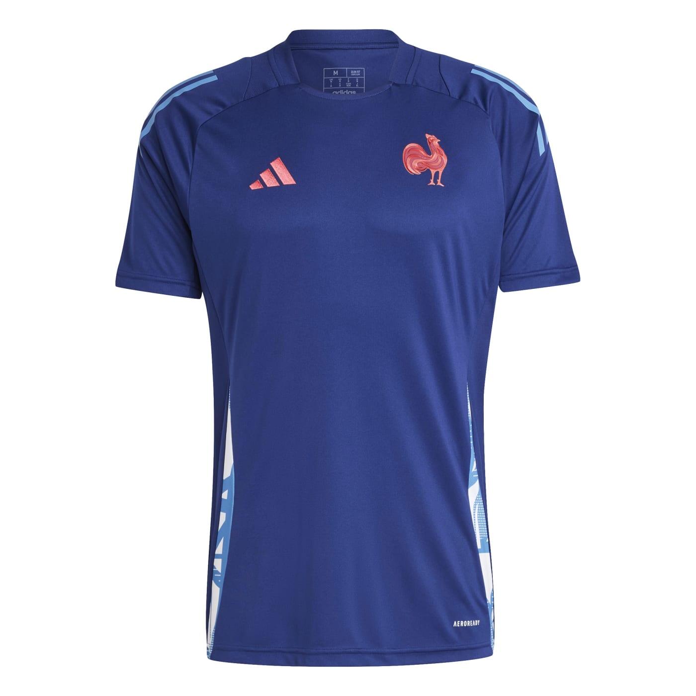 T-shirt d'entraînement Adidas de l'Équipe de France Marine 3/6
