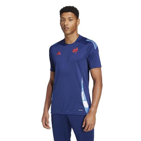T-shirt d'entraînement Adidas de l'Équipe de France Marine