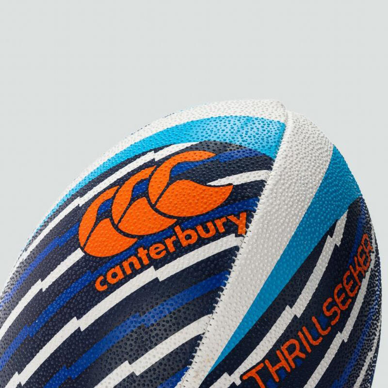 Ballon de rugby Canterbury Thrillseeker Bleu, blanc et orange Taille 3