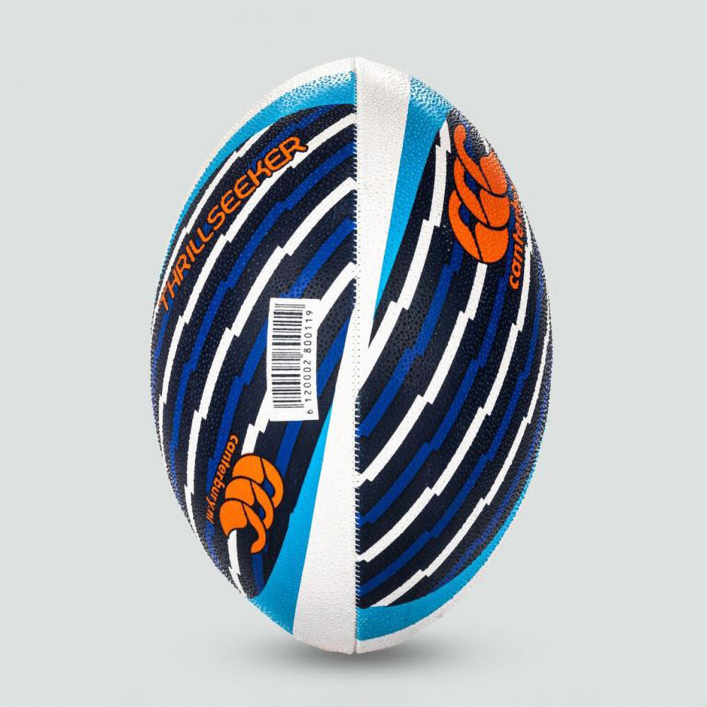 Canterbury Thrillseeker Rugbyball Blau, Weiß Und Orange Größe 3 2/4