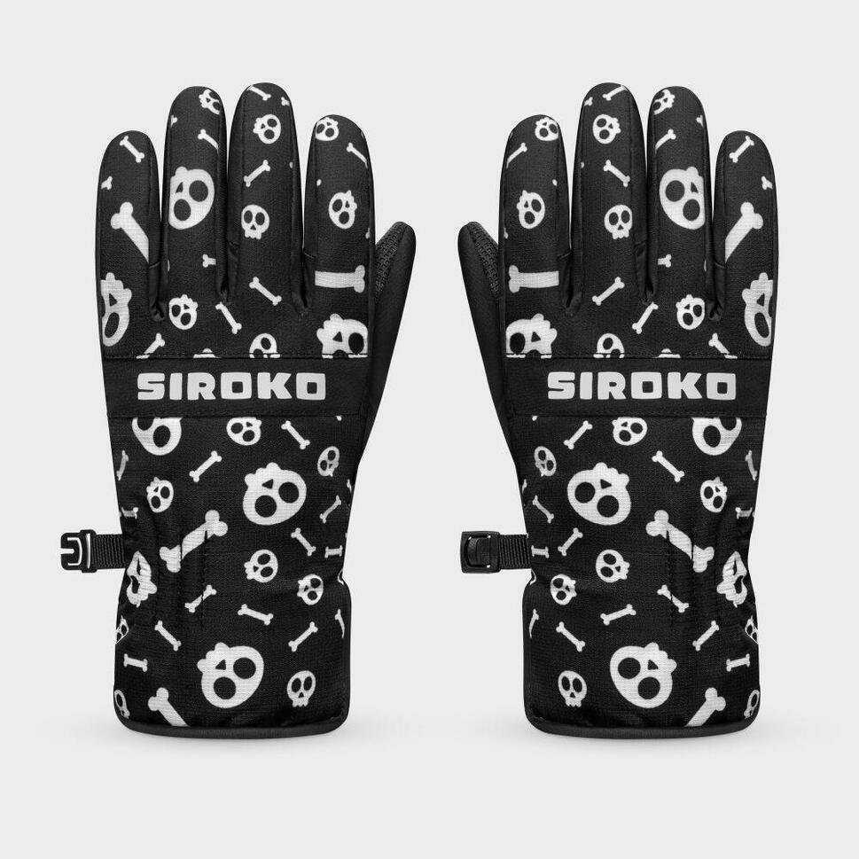Dziecęce rękawice na snowboard i narty Sporty zimowe Siroko Skull