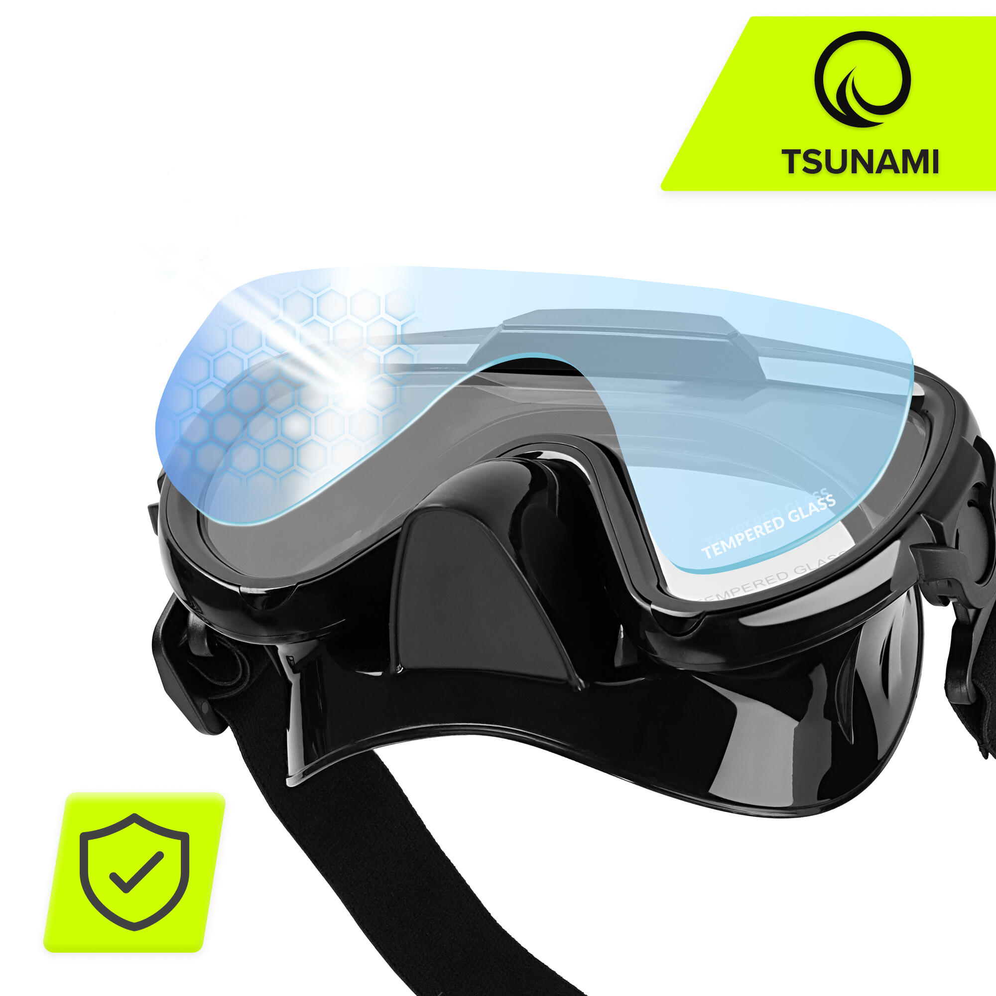 Taucher und Schnorchelmaske TSUNAMI 6/7