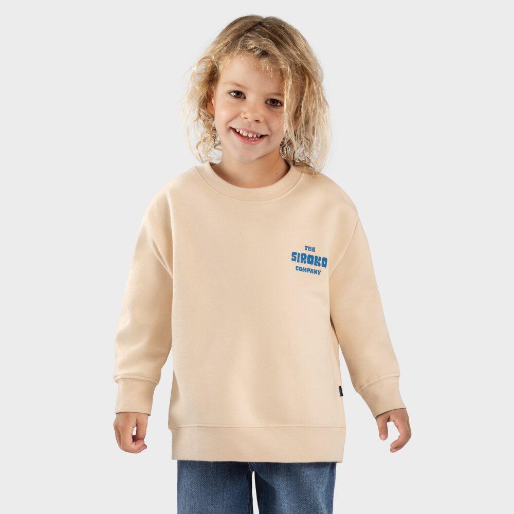 Sudadera de cuello redondo niño lifestyle Niños y Niñas Gang Beige 2/7