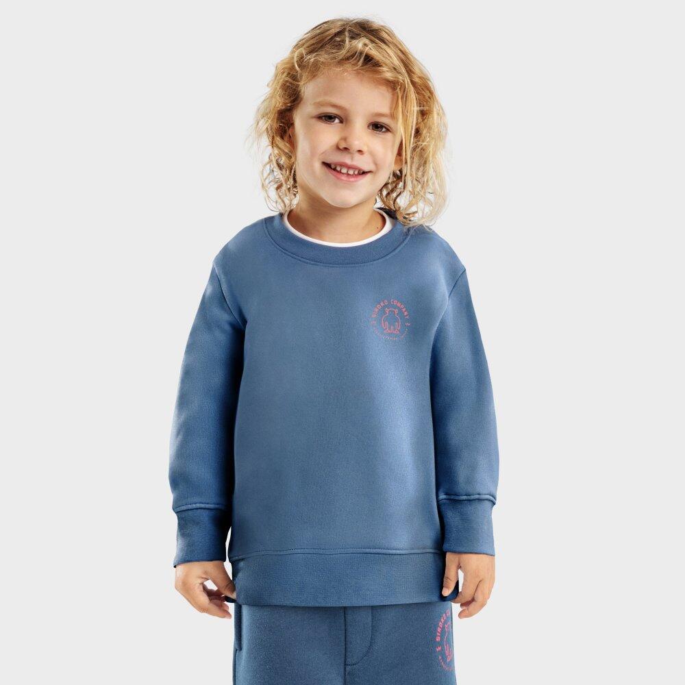 Sudadera de cuello redondo niño lifestyle Niños y Niñas Glob Azul 2/7