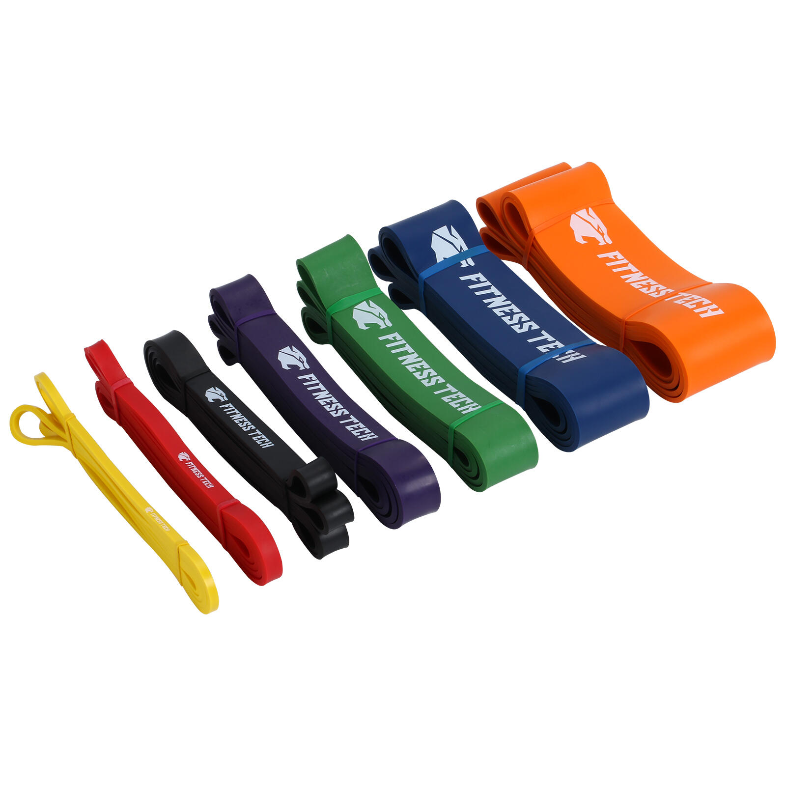 Set 7 Bandes Élastiques Résistance Latex – Training Band Fitness Tech 2/7