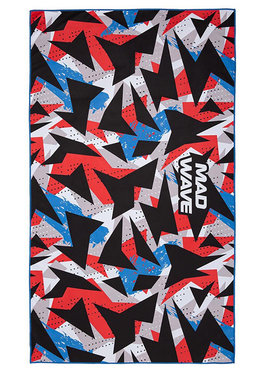 Toalha grande de microfibra mad wave - geometria - multi