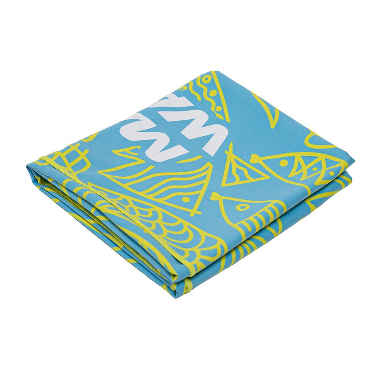 Serviette en microfibre Mad Wave grand format - Poissons - Bleu azur 3/4
