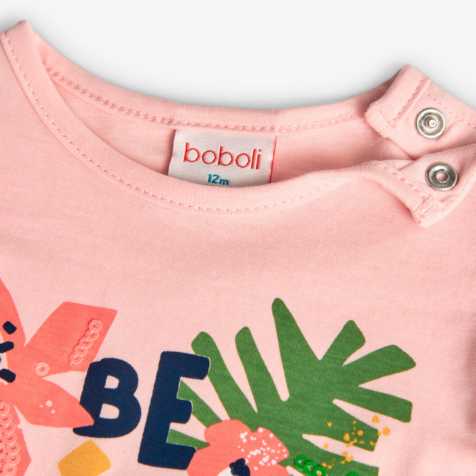 Camiseta Gimnasia Niña Boboli Rosa 3/4