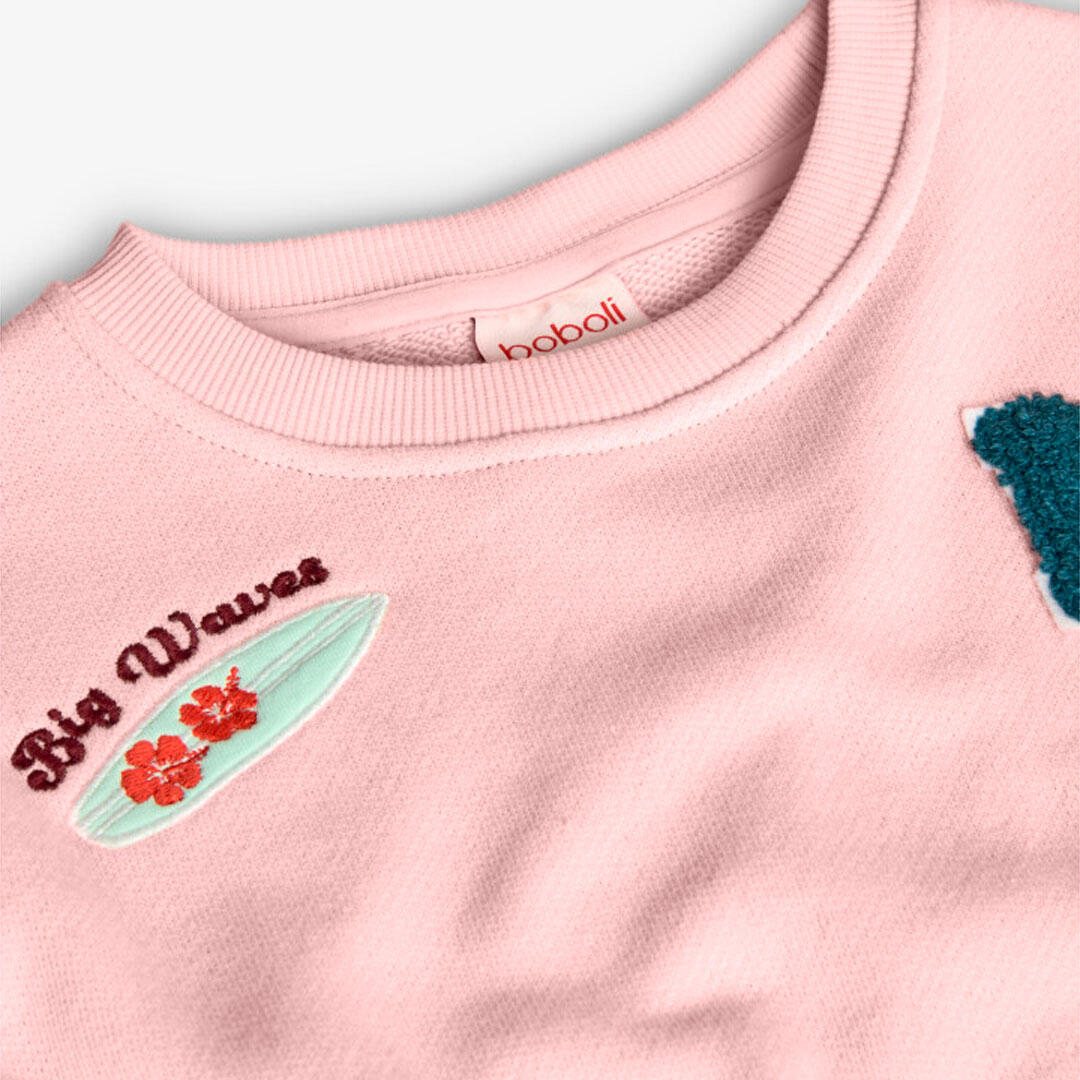 Sudadera Gimnasia Niña Boboli Rosa 3/4
