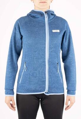 Wandeljas dames merino alpaca warm thermo trui trekking ski pullover capuchon