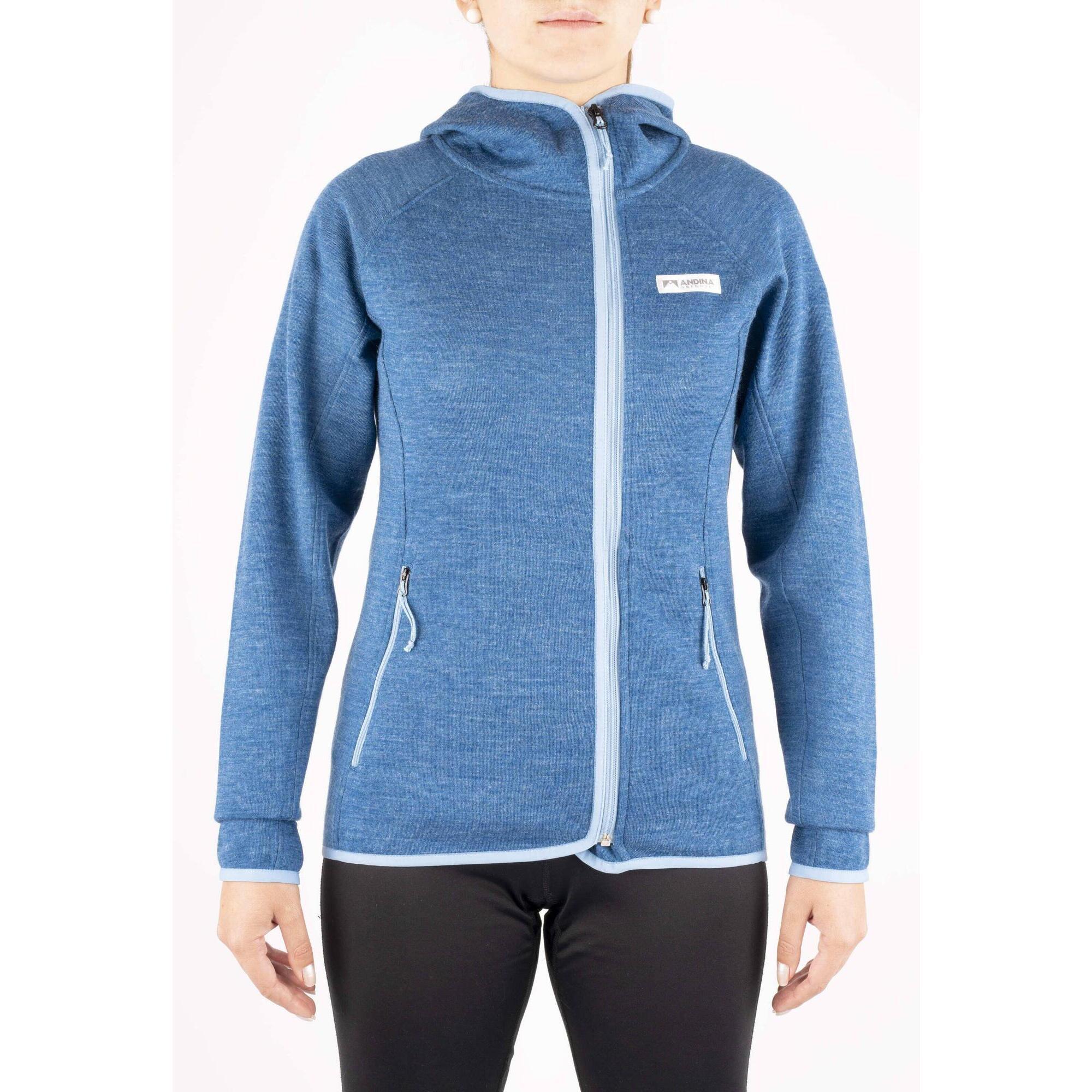 Andina Outdoors - Veste De Randonnée Femme Merino Alpaga Chaude Pull-over Thermique Ski Montagne - Veste - Bleu - 48 Xl - Decathlon