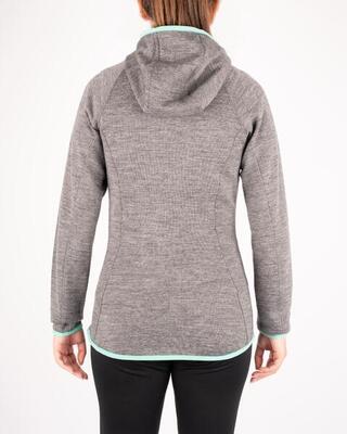 Wandeljas dames merino alpaca warm thermo trui trekking ski pullover capuchon