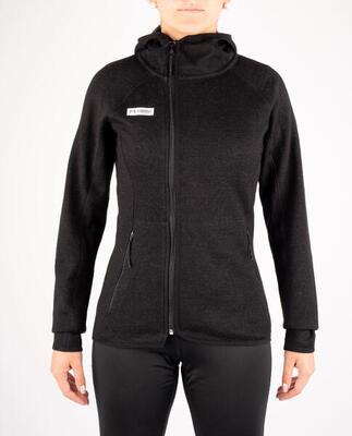 Wandeljas dames merino alpaca warm thermo trui trekking ski pullover capuchon
