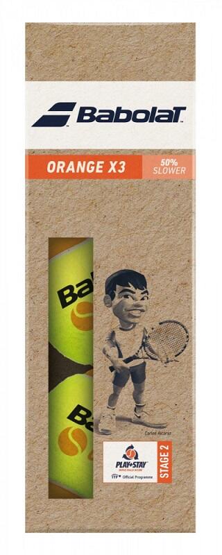 BABOLAT Babolat Stage 2 Orange Tennis Balls - 3 Ball Tube