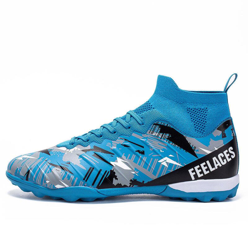 Ghete de fotbal MBrands, 8.4 cu glezna pentru teren sintetic, albastru 36